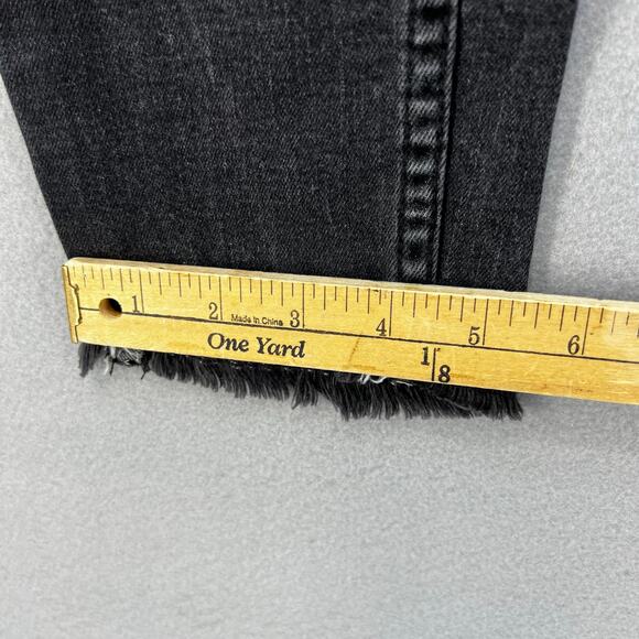 Free People Jeans Women's 27 (4) Black Classic Skinny Raw Hem Preppy Normcore - Picture 14 of 14